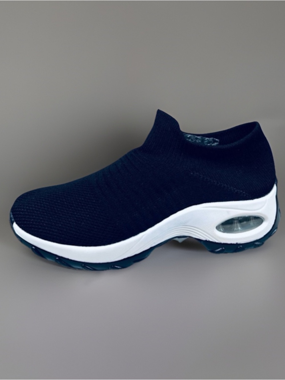 Light Weight Heeled Sweater Sneaker Slip on Tennis Shoes